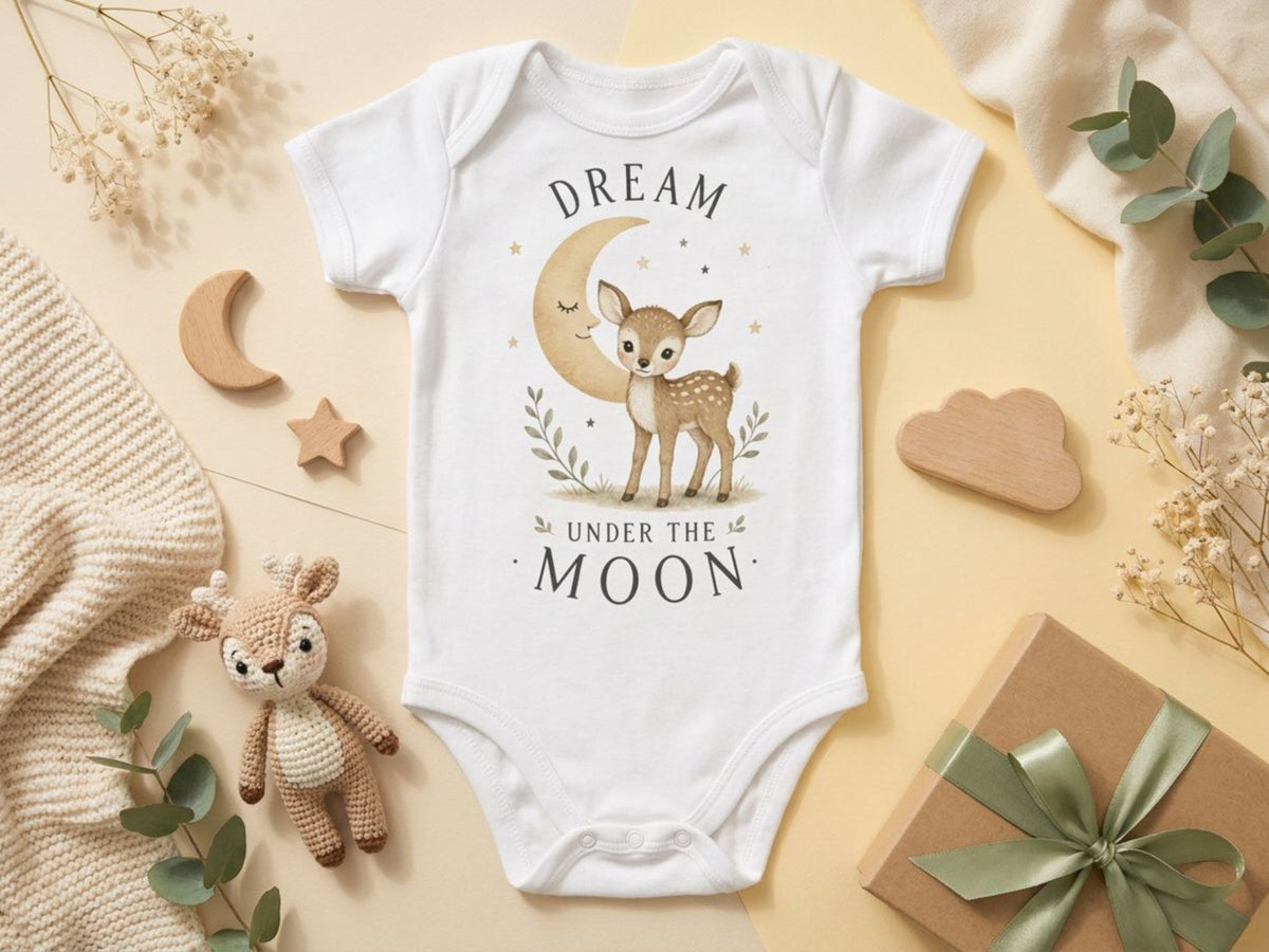 Dream Under The Moon Rehkitz Babybody – Vorderansicht von Odd Hour Supply.