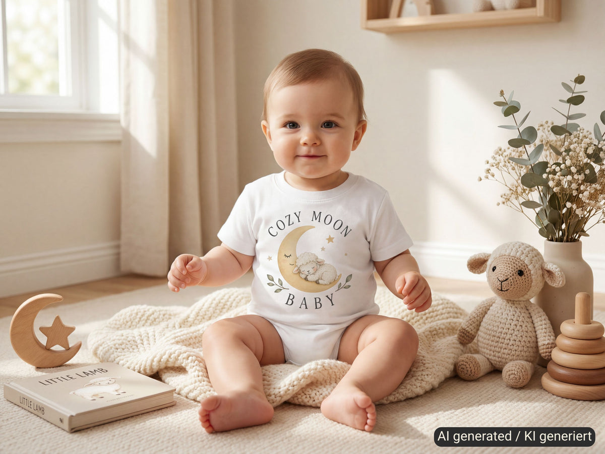 Cozy Moon Lämmchen – Baby T-Shirt