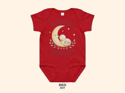 Midnight Snuggles Küken Babybody in Midnight – Produktansicht von Odd Hour Supply.