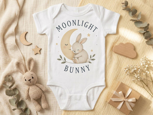 Moonlight Bunny Babybody – Produktansicht von Odd Hour Supply.