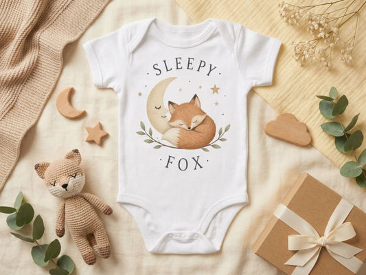 Sleepy Fox Babybody – Produktansicht von Odd Hour Supply.