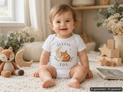 Sleepy Fox Babybody – Trageansicht von Odd Hour Supply.
